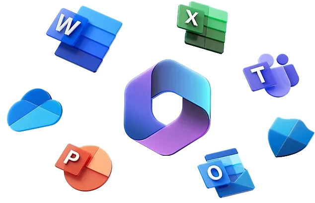 smart-work-microsoft-365 Logos von Microsoft Anwendungen